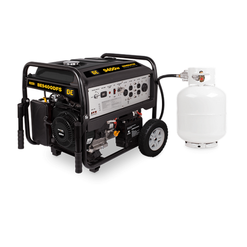 BE Power Equipment BE9400DFS 9,400 Watt Dual Fuel Electric Start Generator - MPR Tools & Equipment