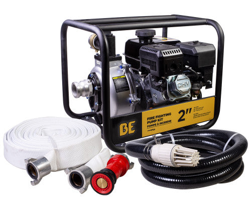 BE Power Equipment HPFK-2070R 2" FIREFIGHTING WATER PUMP KIT WITH POWEREASE 225 ENGINE, 126 GPM - MPR Tools & Equipment