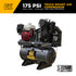 BE Power Equipment AC1330HEB2 175 PSI Truck Mount Air Compressor - 23 CFM, 30 Gallons, Honda GX390 Engine, 3-Year Warranty