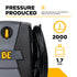 BE Power Equipment P1915EN Electric Pressure Washer close-up of on/off switch and cord, showing 2,000 PSI and 1.7 GPM pressure output