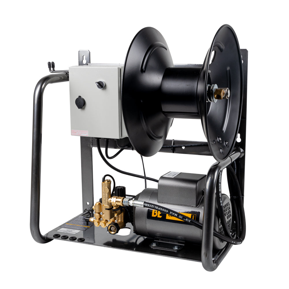 BE Power Equipment X-1520FW1ARH Wall Mount Electric Pressure Washer front angle view