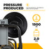 X-1520FW1GENH wall mount pressure washer delivering 1500 PSI and 2.0 GPM performance