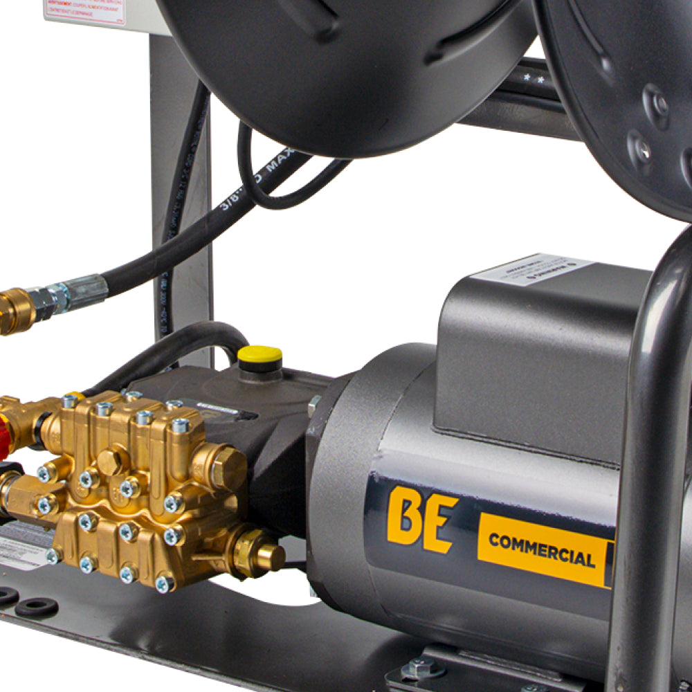 BE Power Equipment X-1520FW1GENH Nettoyeur haute pression électrique à montage mural 1 500 PSI - 2,0 GPM avec moteur Baldor et pompe triplex générale