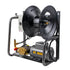 BE Power Equipment X-1520FW1GENH wall mount electric pressure washer with hose reel, triplex pump and Baldor motor on powder-coated steel frame