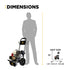 BE Power Equipment B3165HC 3100 PSI Cold Water Gas Pressure Washer