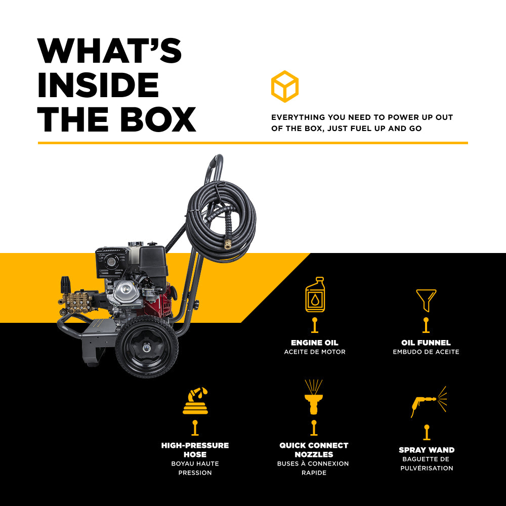 BE Power Equipment B4213HA 4,200 PSI 4.2 GPM Cold Water Gas Pressure Washer