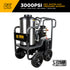 BE Power Equipment HW2765HG 3000 PSI Hot Water Gas Pressure Washer - Honda GX200 196cc Engine, Triplex Pump