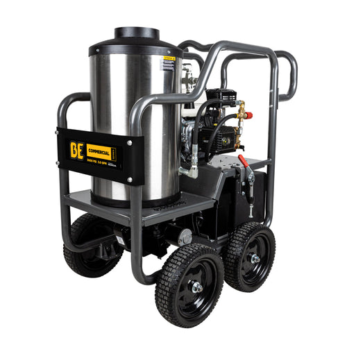 BE Power Equipment HW2765HG 3,000 PSI 3.0 GPM Hot Water Gas Pressure Washer - 3/4 Angle View