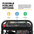 BE Power Equipment BE12500T Générateur tri-carburant 12 500 watts de pointe, démarrage à recul/électrique, carburants gaz/propane/gaz naturel
