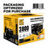 BE Power Equipment BE3800 Gas Generator retail packaging showing 3800 peak watts, 212CC engine, sub-zero start technology, and UPC barcode