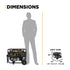 BE Power Equipment BE7000 generator dimensions - 26" x 19" x 20" unit size, 130 lbs unit weight