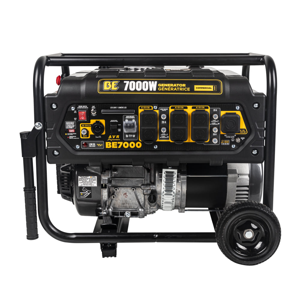 BE Power Equipment BE7000 Générateur de 7 000 watts de pointe, démarrage à rappel, gaz combustible
