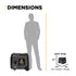 BE Power Equipment BE7500ID dimensions chart - unit size 20 x 24 x 22 inches, unit weight 115 lbs