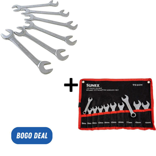 Sunex 9926 Jumbo Metric Angle Head Wrench Set. 20mm - 25mm. CR-MO. 6-Piece