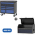 Tobeq RCBT411121BLBK Meuble roulant 11 tiroirs série HD 41" (Bleu/Noir)