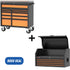 TOBEQ RCBT411121ORBK 41" HD Series 11-Drawer Rolling Cabinet, Orange/Black