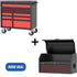 Tobeq RCBT411121RDBK Meuble roulant 11 tiroirs série HD 41" (rouge/noir)