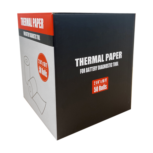 Autel BTPAPER50 Thermal Paper Roll 50-Pack box for Battery Diagnostic Tool, 2-1/4" x 16 ft per roll