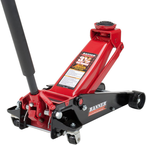 Banner Blackhawk B6350 Black/Red Fast Lift Service Jack 3.5 Ton Capacity - MPR Tools & Equipment