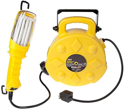 Bayco SL-8908 26-watt Fluorescent Work Light with Tool Tap on 50-Foot Reel - MPR Tools & Equipment