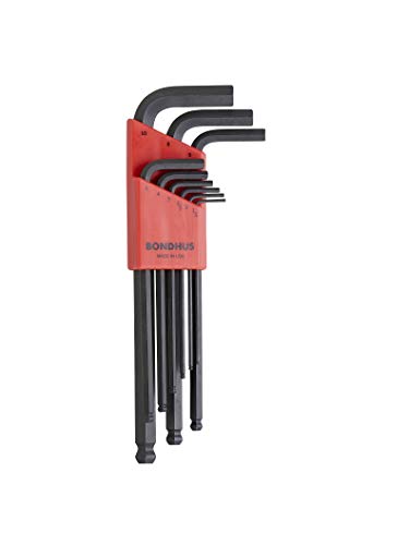 Bondhus 10999 Set of 9 Balldriver L-wrenches, ProGuard Finish, sizes 1.5-10mm - MPR Tools & Equipment