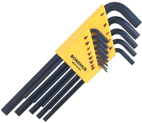 Bondhus 12137 Set of 13 Hex L-wrenches. Long Length. sizes .050-3/8" - MPR Tools & Equipment