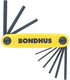 Bondhus 12589 GorillaGrip Set of 9 Hex Fold-Up Keys. Sizes 5/64-1/4-Inch - MPR Tools & Equipment