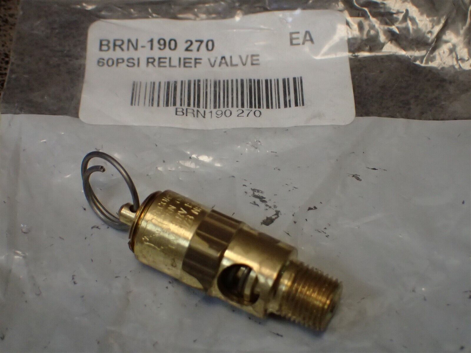 Branick 190-270 60 PSI Relief Valve for Model G300 Brake Bleeder - MPR Tools & Equipment