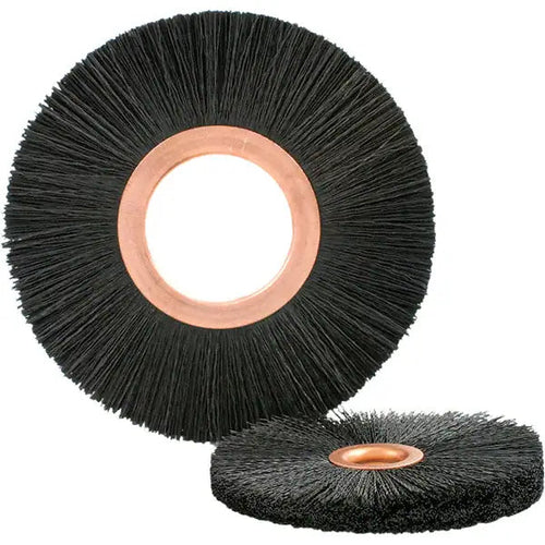 Brush Research Manufacturing NY6180AO 6? OD, 2? Arbor Hole, Crimped Abrasive Nylon Wheel Brush - MPR Tools & Equipment