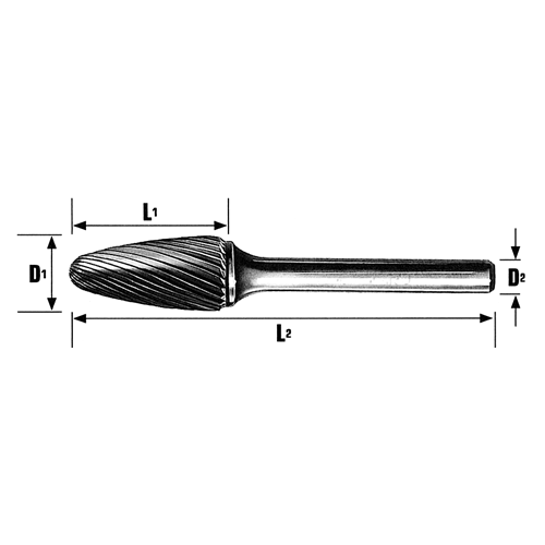 CGW CGW62412 Sd6 Dc Carbide Bur 5/8X1 - MPR Tools & Equipment