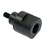 Coats 8560640701 Motorcycle Adapter - black metal adapter with threaded stud and socket bore for tire changer use