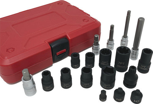 CTA Tools 7394 18 PC. EURO BRAKE CALIPER SOCKET SET - MPR Tools & Equipment