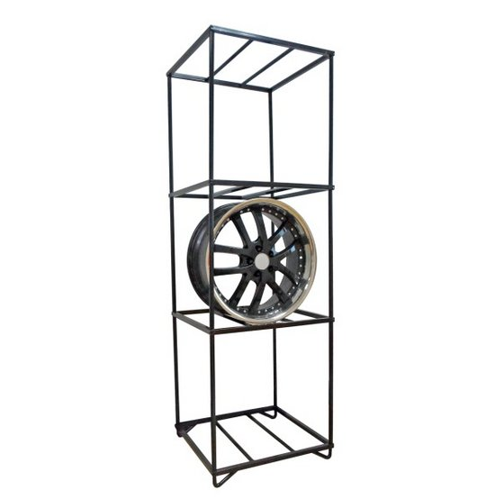 Ceco 99-0002-22-B Black Finish, Display Rack - 4 Tier (3 Cubes High) - MPR Tools & Equipment