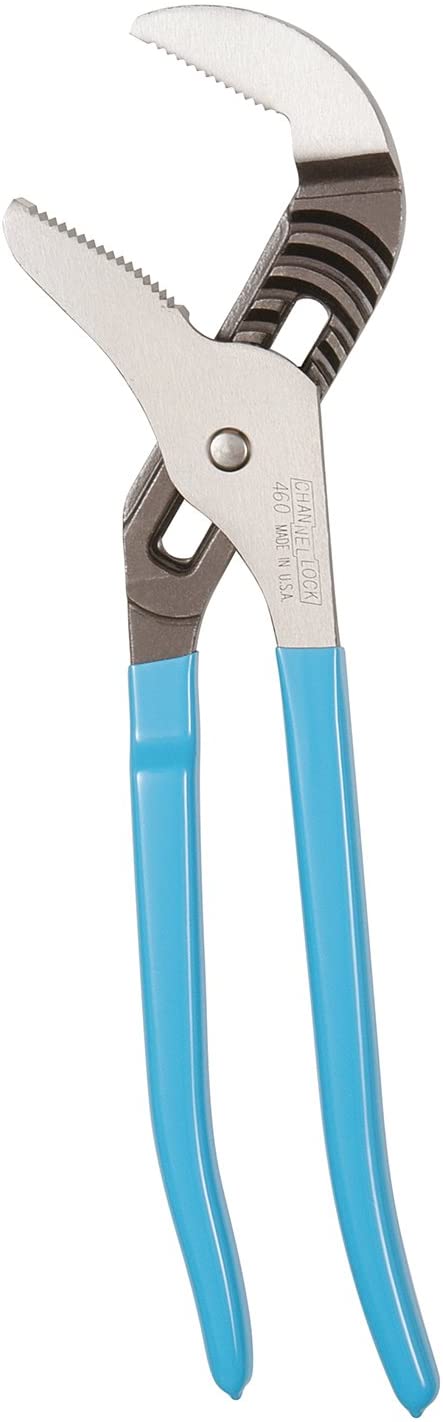 Channellock 460 16.5-Inch Straight Jaw Tongue and Groove Pliers | Groove Joint Plier with Comfort Grips | 4.25-Inch Jaw Capacity | Laser Heat-Treated 90° Teeth| Forged High Carbon Steel | Made in USA - MPR Tools & Equipment