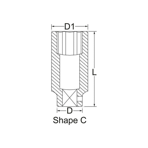 Chicago Pneumatic 8940163704 S210MD 1/4" DR DP IMP SKT 10 mm