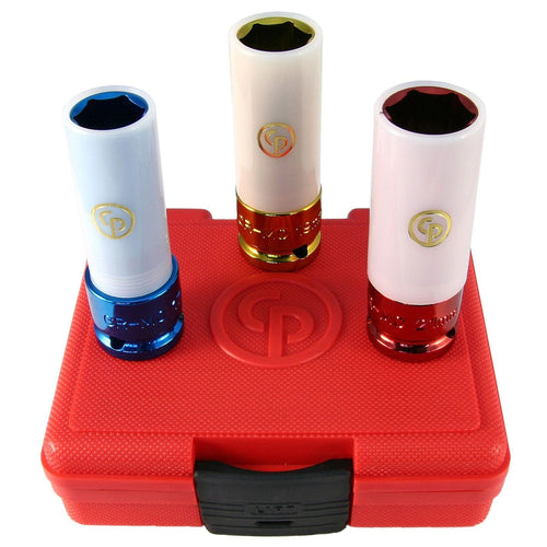 Chicago Pneumatic 8940164464 3pc 1/2" Drive Metric Wheel Protection Impact Socket Set - MPR Tools & Equipment