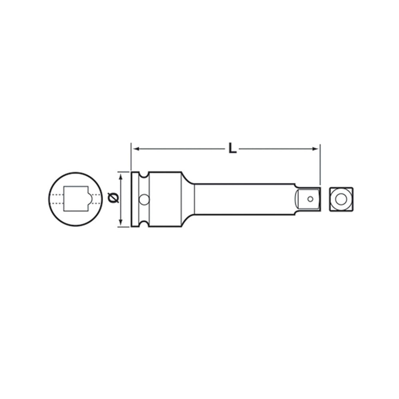 Chicago Pneumatic 8940165994 Barre d'extension E43 1/2 DR X 3"