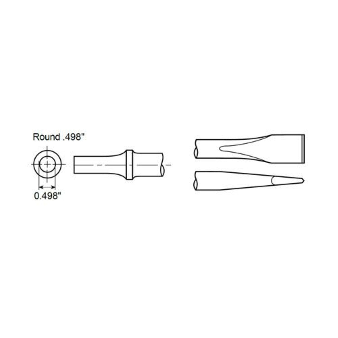 Chicago Pneumatic A047073 BURIN FROID .498SHK