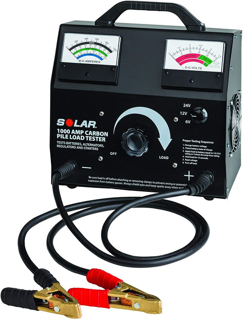 Clore Automotive 1876 1000 Amp Carbon Pile Battery Load Tester (6/12/24 Volt) - MPR Tools & Equipment