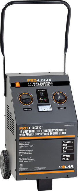 Clore Automotive PL3740 12V 40/15/5A WHEELED BATTERY CHARGER WITH STABLE POWER MODE + ENGINE START - MPR Tools & Equipment