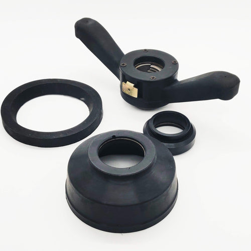 Coats 85607503 40mm 2-Jaw Quick Nut with pressure cup and rings, angled view