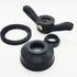 Coats 85607503 40mm 2-Jaw Quick Nut with pressure cup and rings, angled view