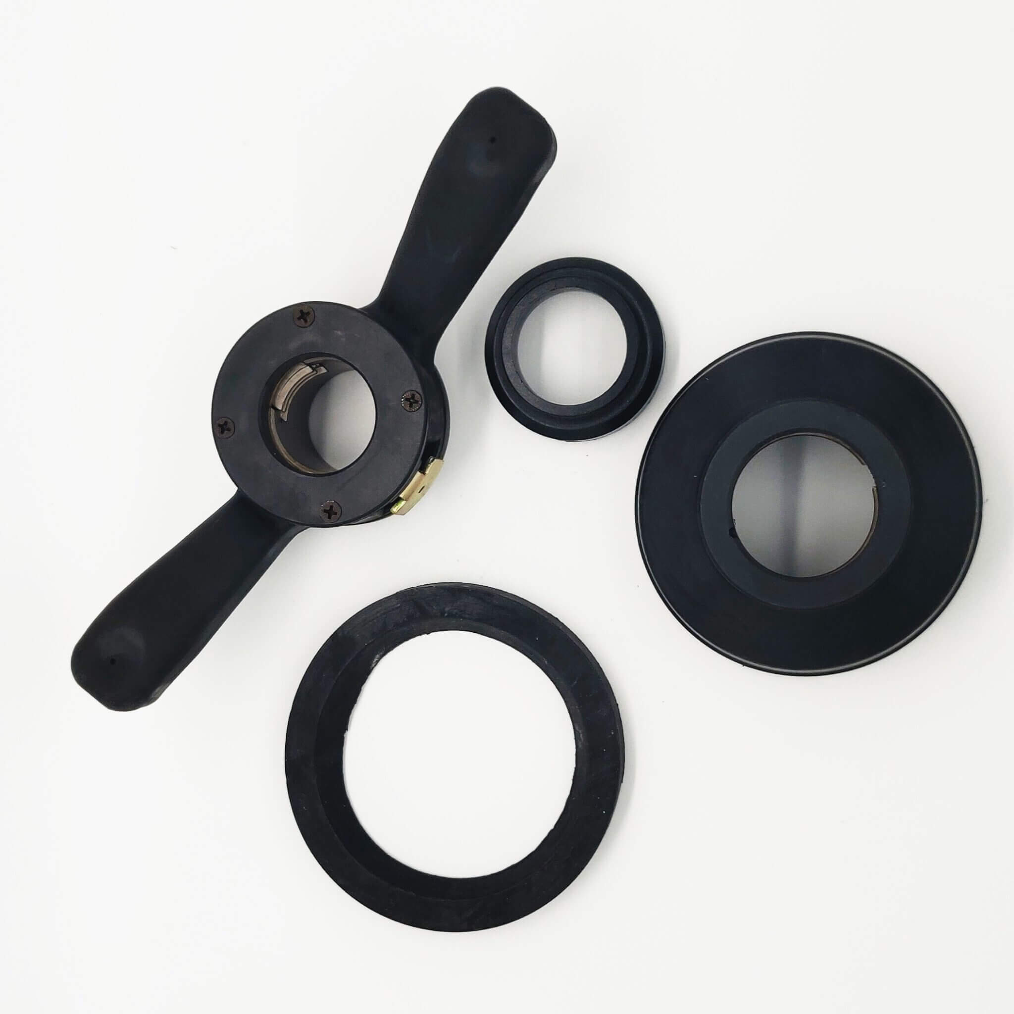 Coats 85607503 40mm Quick Nut assembly flat lay with rings and pressure cup top view