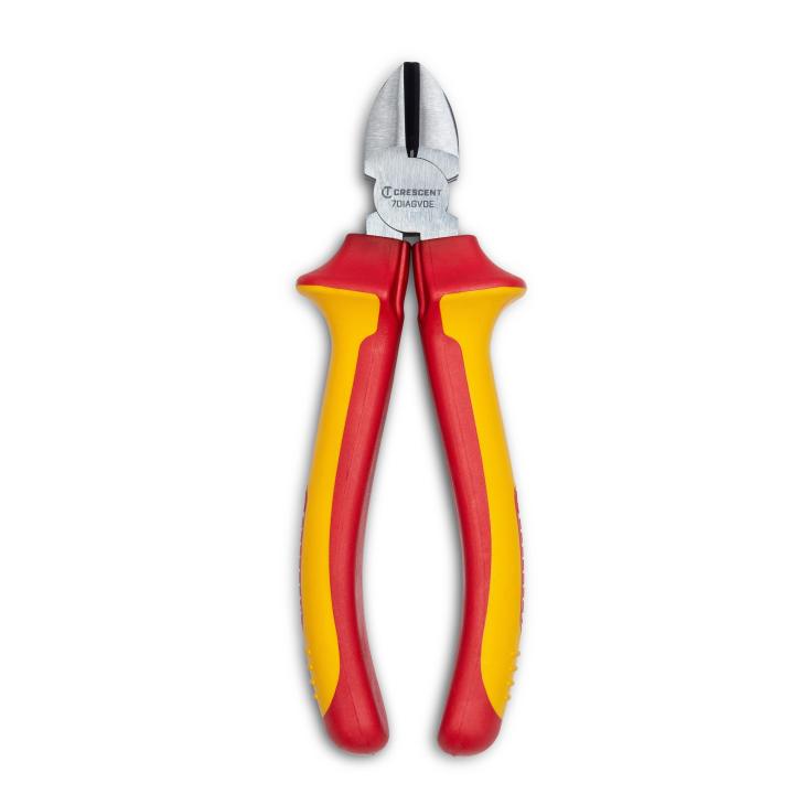 Crescent 7DIAGVDE 7" VDE Insulated Diagonal Cutting Pliers - MPR Tools & Equipment