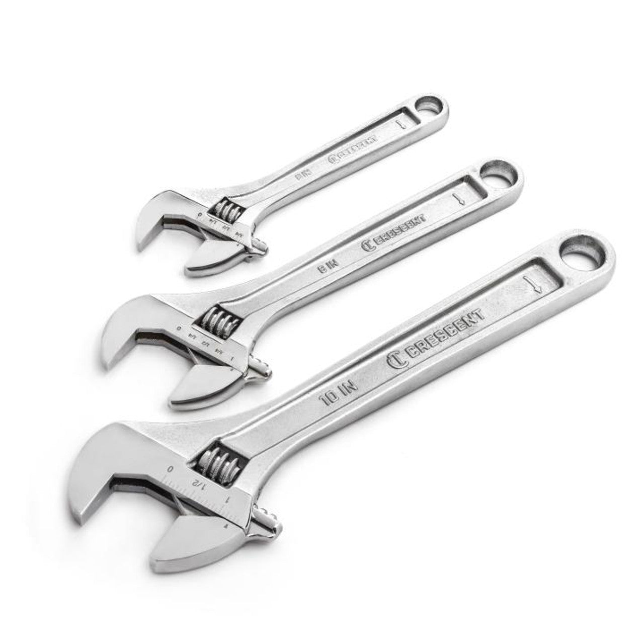 Crescent AC3PC ADJUSTABLE WRENCH SET,6/8/10 CHROME - MPR Tools & Equipment