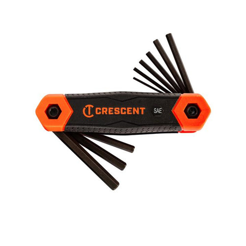 Crescent CHKFSAE9 FOLDING HEX KEY SAE 9PC - MPR Tools & Equipment