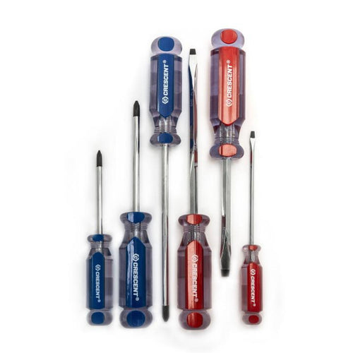 Crescent CPS6PCSET 6PC ACETATE GRIP SCREWDRIVER SET - MPR Tools & Equipment