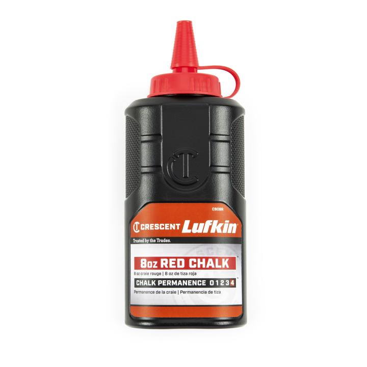 Crescent Lufkin CB08R CHALK BOTTLE,RED,8OZ - MPR Tools & Equipment