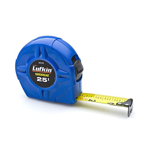 Crescent Lufkin QRL625MP 1" x 25' Hi-Viz Blue Quickread Yellow Clad Tape Measure - MPR Tools & Equipment