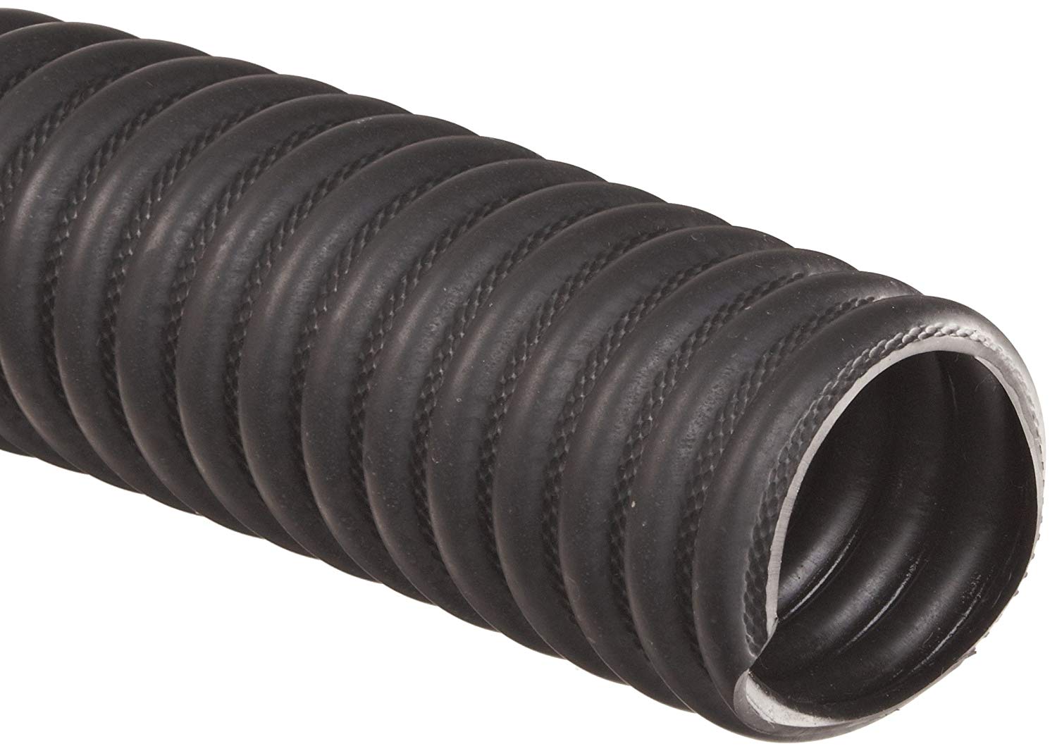 Crushproof Tubing Products FLT400 Garage Exhaust Flare-Lok Rubber Duct Hose. Black. 4" ID. 11' Length - MPR Tools & Equipment